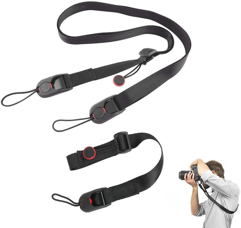 Zorbes Slim Adjustable Lightweight Durable Camera Strap Nylon Design Strap(Black)