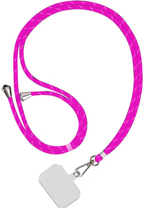 Auxmir Adjustable Nylon Wrist/Neck Strap With Patch For Crossbody Around The Neck Strap(Pink)