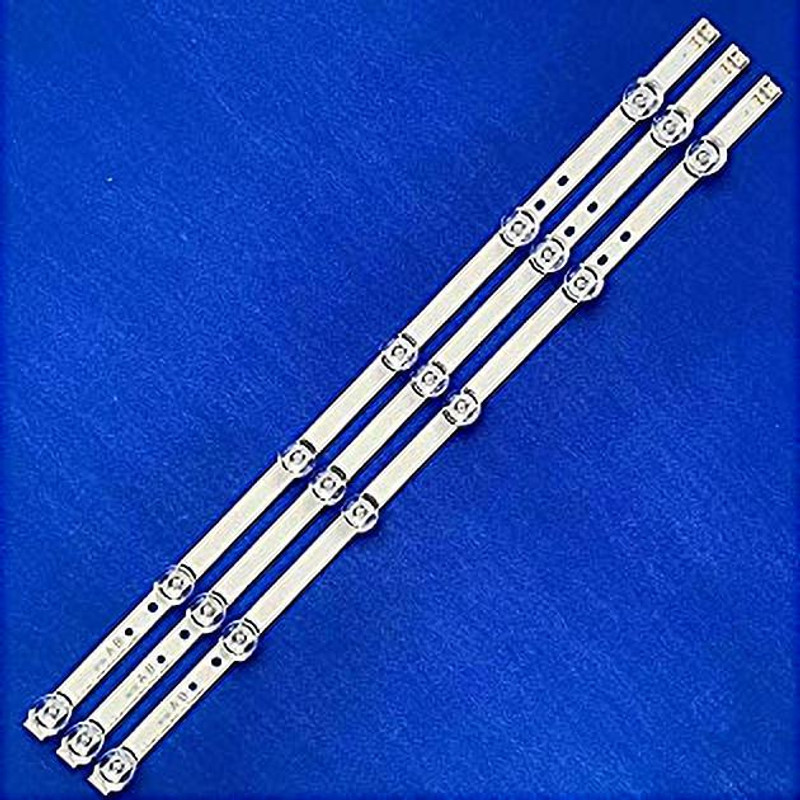 V A Antiques 3 Pcs LED TV Backlight Array Strip 8 LEDs for LG 43" Combo Set(White)