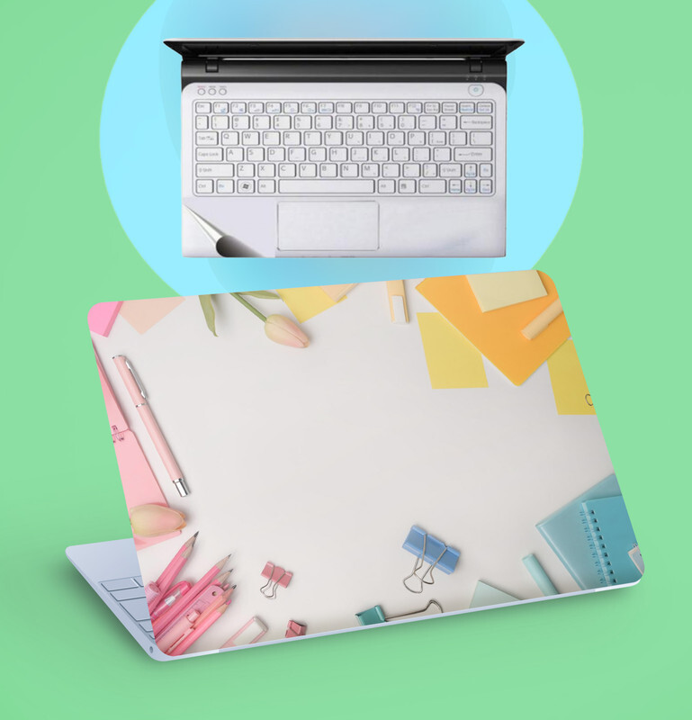 SDM 2IN1 SET OF BACK LAPTOP LAMINATION, PALMREST SKIN 14-16INCH-792 Combo Set(Multicolor)
