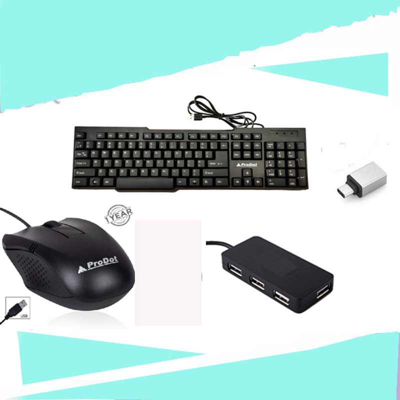 RSG 3HC - FEEL KEYBOARD, MOUSE , USB HUB 3.0,C TYPE OTG Combo Set(Black, Silver)