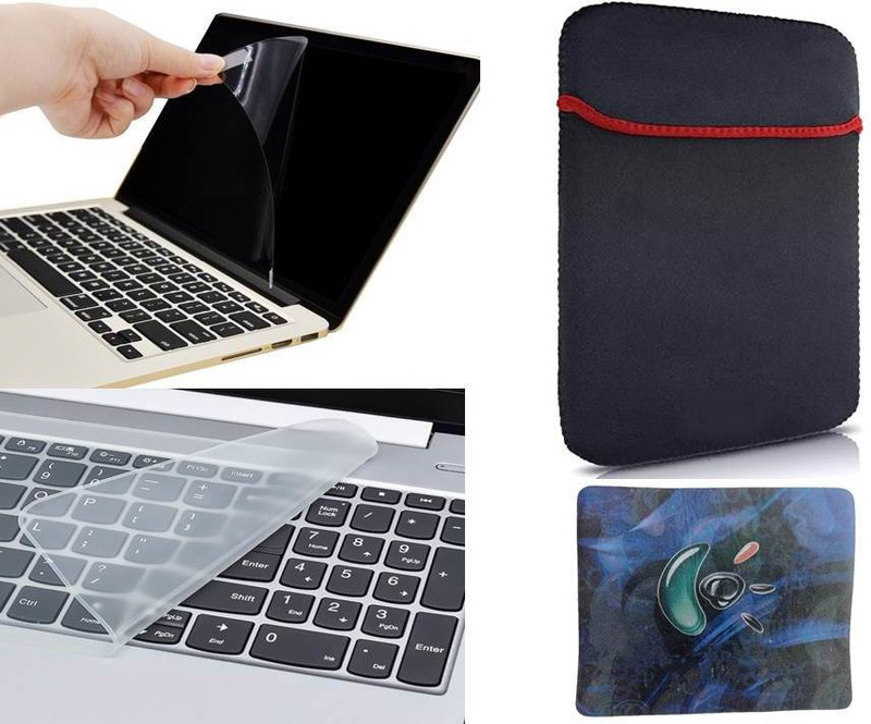 ANJO 7 in 1 Combo 15.6 Inch Laptop Screen Guard, Key-Guard, Lamination, Sleeve & OTG Combo Set(Transparent)