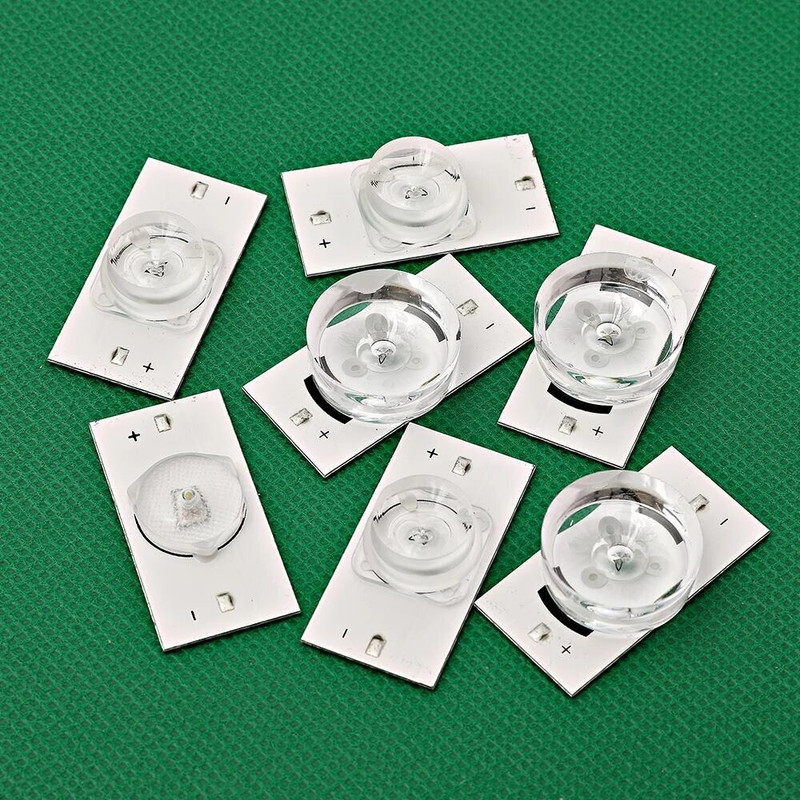 V A Antiques 3V SMD LED TV Display Backlight Aluminum PCB Size: 50*18mm Concave Optical Lens Combo Set(White)