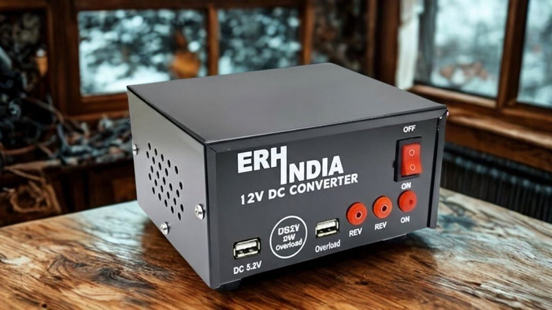 ERHIndia 12V DC to 220v AC Solar Converter Mini Inverter 200 Watt for CCTV LED TV Mobile Combo Set(Black)