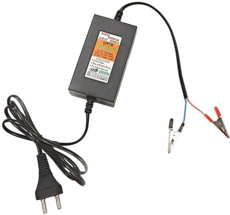 DIYtronics 12v UPS Battery Charger Adaptor 14v 2 Ampere DC SMPS Battery Charger Combo Set(Black)