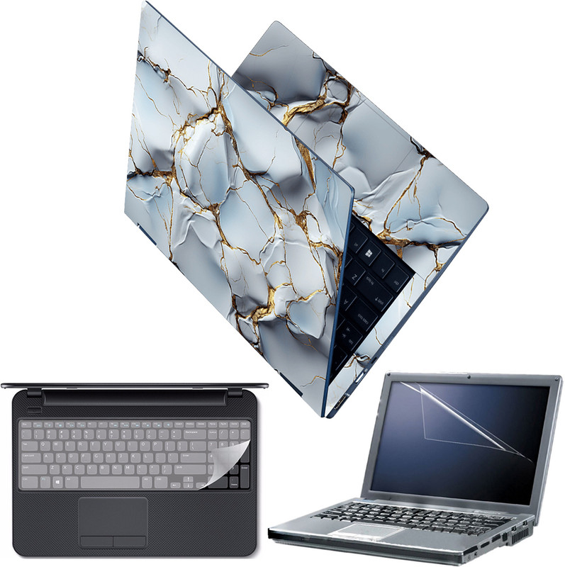 FineArts Full Body Laptop Skin with Screen Guard and Key Guard - Anime Ninja Combo Set(Multicolor)