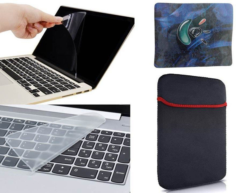 ANJO 7 in 1 Combo 15.6 Inch Laptop Screen Guard, Key-Guard, Lamination, Sleeve & OTG Combo Set(Transparent)