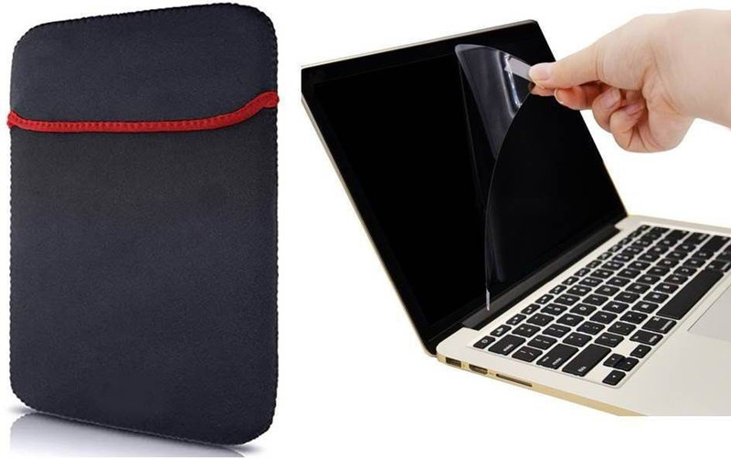 ANJO 2 in 1 Combo 15.6 Inch Laptop Screen Protector & Laptop Sleeve (Transparent). Combo Set(Transparent)