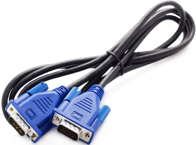 BALRAMA Standard 15-pin VGA Cable Male to Male VGA Video Cable TV PC Computer Monitor 300 Watts Computer PSU with 2 SATA Cables(VGA to VGA Cable Male to Male 1.5m SVGA Monitor Cord Blue Plug for PC Computer)