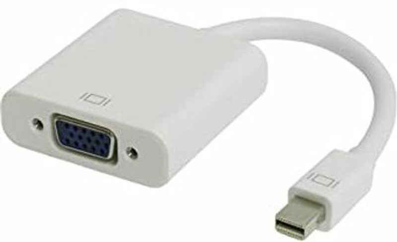 fdealz (Mini DisplayPort to VGA) Mini DisplayPort Thunderbolt to VGA Female Adapter Combo Set(White)