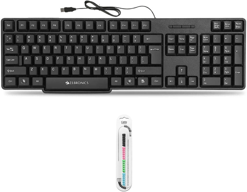 Mophonics K20 Keyboard, and Cable Protector .(Set of 2). Combo Set(Multicolor)