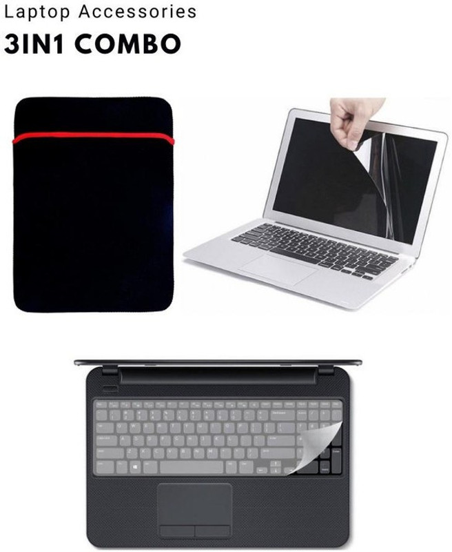 I-Birds Enterprises ® 4 IN 1 Laptop Skin, Key Guard & Screen Protector For 15.6 inch Laptop - 3432 Combo Set(Multicolor)