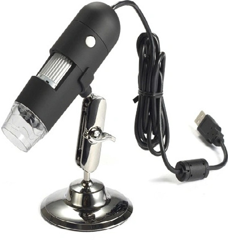 BALRAMA 1000X USB HD Digital Microscope + 8 LED Light Illumination Magnifier Camera Zoom Combo Set(Black)