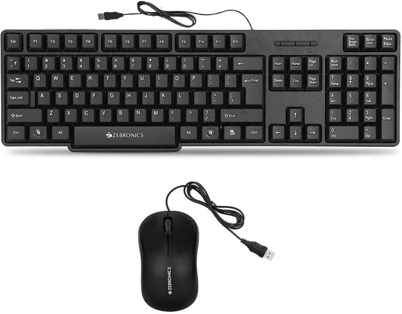 ZEBRONICS ZEB_K20_&_COMFORT_MOUSE Combo Set(Multicolor)