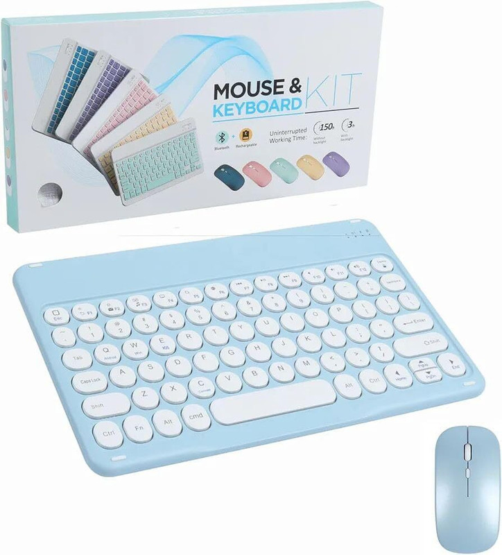 MOBRISTA Bluetooth Keyboard and Mouse Combo,Ultra Slim Rechargeable Combo Set(Multicolor)