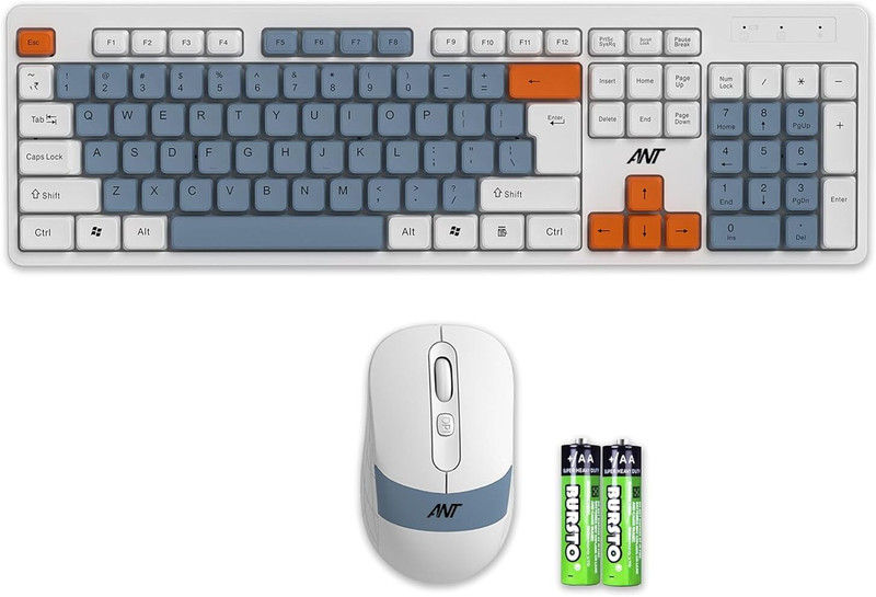 Ant Master 30 PRO Keyboard & Mouse Combo Set(White , Grey , Orange)