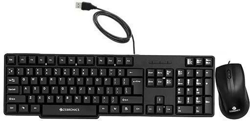 ZEBRONICS Judwaa 950 Wired Keyboard & Mouse Combo Set(Black)