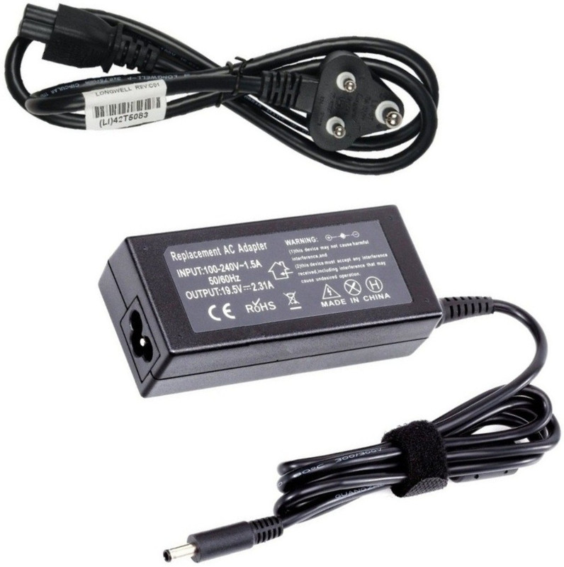 Laplogix 45W 19.5V 2.31A Small Pin 4.5X3.0MM Laptop Charger For Dell Inspiron 15-7579 45 W Adapter(Power Cord Included)