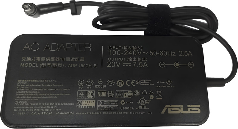 SOLUTIONS-365 150W 6.0 * 3.7 laptopn adapter for Asus ROG G531GT-AL017T FX505DT FX505DU 150 W Adapter(Power Cord Included)