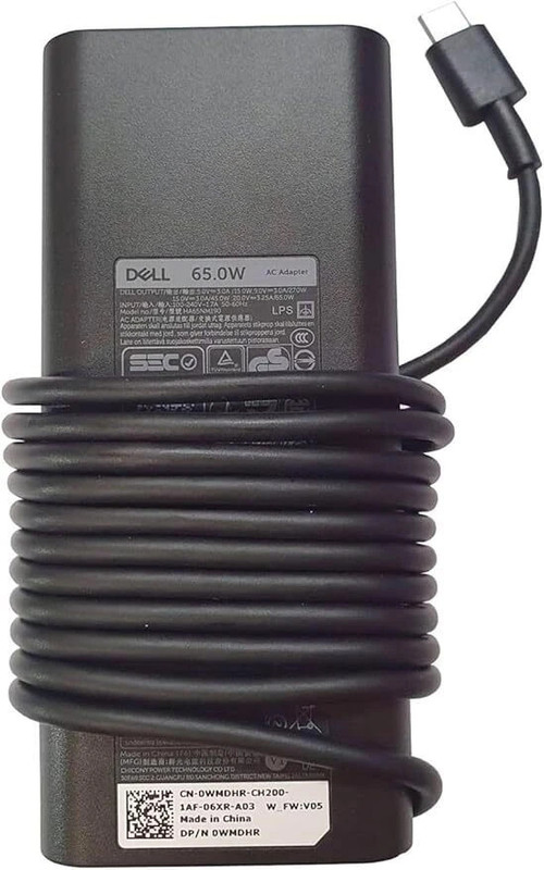 DELL Original 65W USB Type-C Adapter for Laptop, Latitude 5289 5290 7389 7390 7400 65 W Adapter(Power Cord Included)