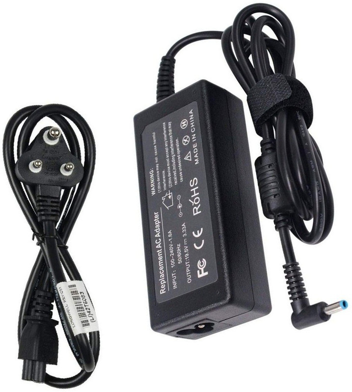 Laplogix 65W 19.5V 3.33A 4.5MM Blue Pin Charger For HP 15-AC Series 65 W Adapter(Power Cord Included)