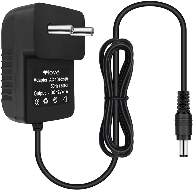 ELOVE 12V 1A Charger for Kids Ride On Car Toy Battery Charger Adapter 12 W Adapter(Power Cord Included)