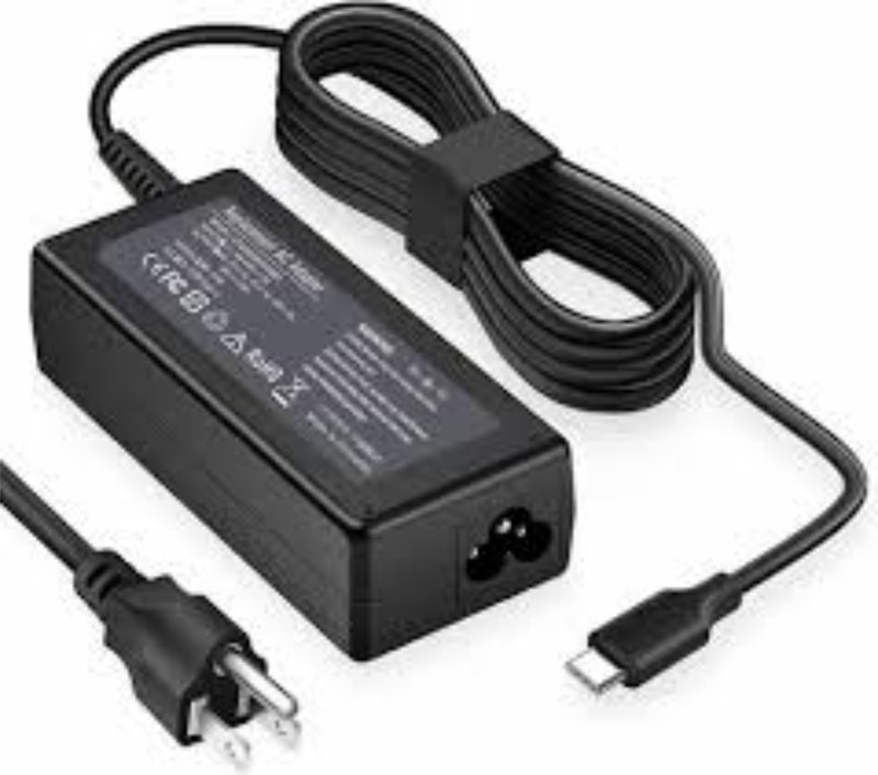 LapCharge 7275 7370 5420 5285 5290 5520 USB Type C 65W Laptop Charger Adapter 65 W Adapter(Power Cord Included)
