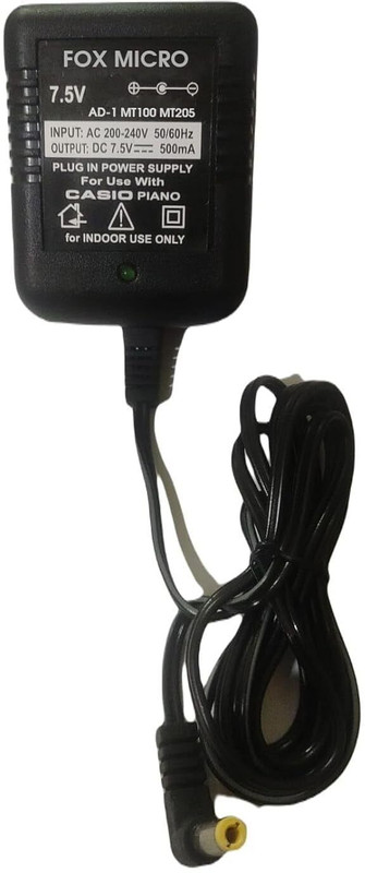 DEVBHOOMI DB-7.5V 500mA DC Power Adapter for CASIO Musical Keyboards and Other Instruments 240 W Adapter(Power Cord Included)