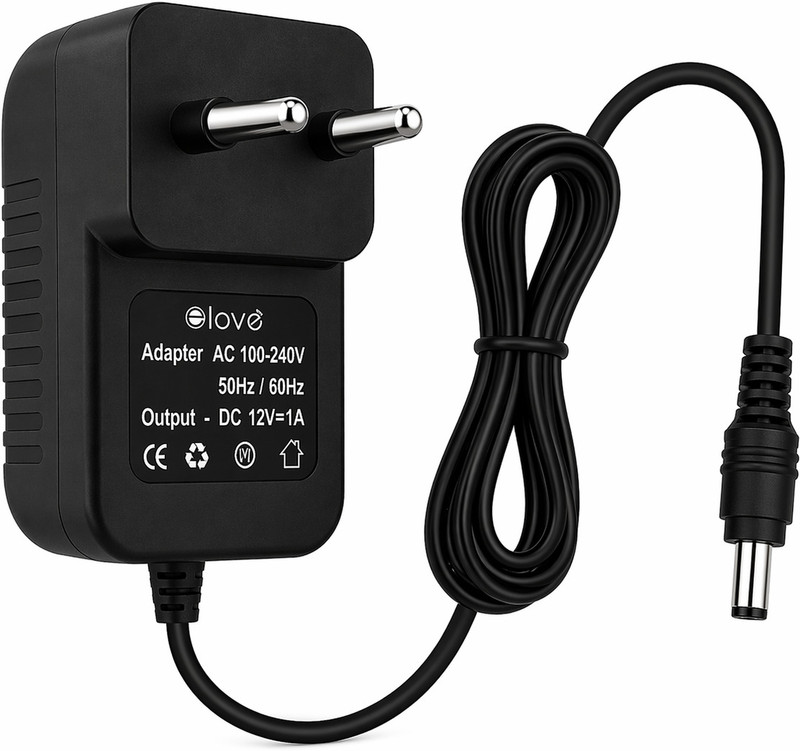 ELOVE 12V 2 AMP DC Power Adapter, SMPS for LCD Monitor, TV, LED Strip, CCTV Camera 12 W Adapter(Power Cord Included)