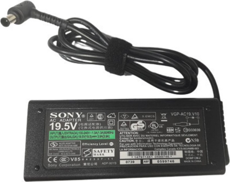 SOLUTIONS-365 GP-AC16V13, PCGA-AC19V10, PCGA-AC19V11, PCGA-AC19V6, VAIO PCG-61211M 75 W Adapter(Power Cord Included)