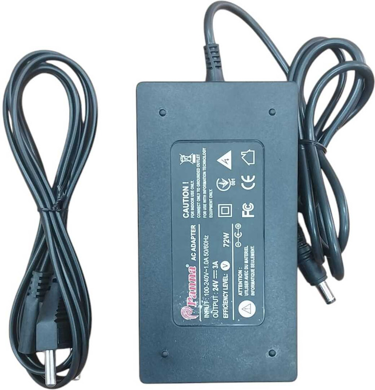 panna 24 Volt 3 Amp Power Adaptor 72 W Adapter(Power Cord Included)