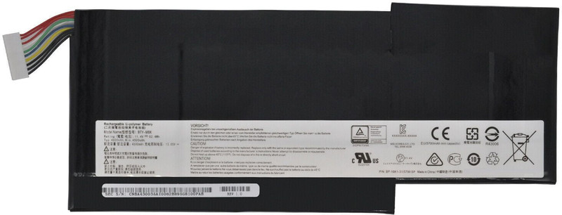 SOLUTIONS-365 BTY-M6K COMPATIBLE BATTERY FOR SI GF63 8RC 8RD GF65 GF75 GS63VR GS73 GS73VR 3 Cell Laptop Battery