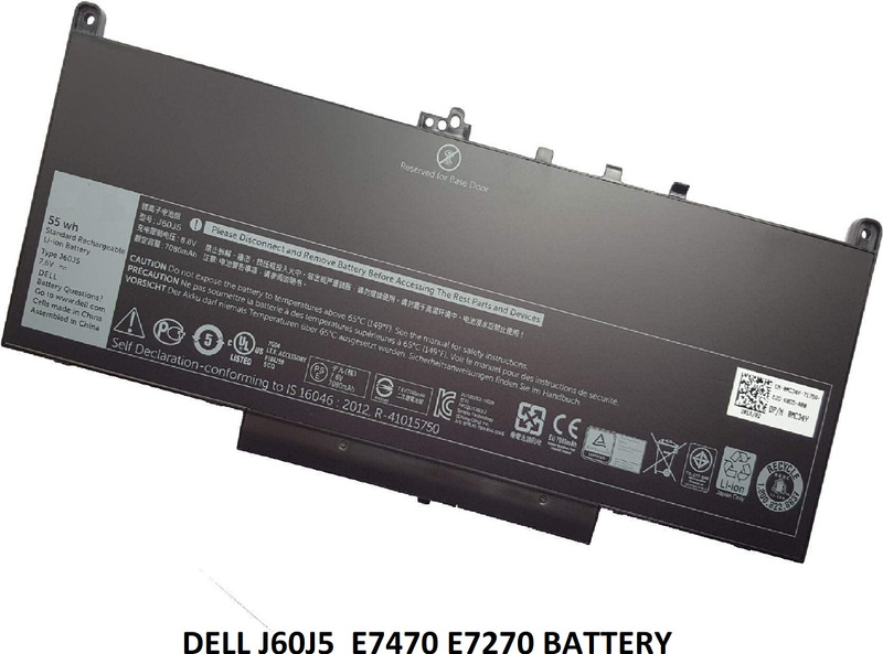 SOLUTIONS-365 COMPATIBLE J60J5 BATTERY FOR DELL Dell Latitude 14 E7470(N016L74701580CN), Latitude E7270 N009L72701780CN, Latitude E7270 N006L72701580CN, Latitude 14 E7470 4 Cell Laptop Battery