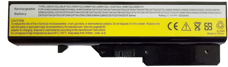 SOLUTIONS-365 Compatible G460 battery for lenovo IdeaPad B470 B570 B575 G460 G460A G470 G475 G560 G565 G570 G575 G770 G780 V360 L09N6Y02 L09S6Y02 L09L6 Y02 121001095 L10P6Y22 L09C6Y02 LO9S6Y02 L10C6Y02 6 Cell Laptop Battery