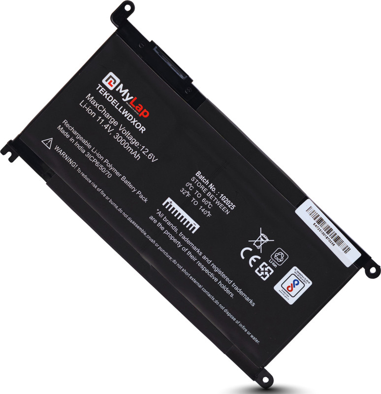 mylap Laptop Battery Compatible for WDX0R WDXOR Battery for Dell Inspiron 13 5368 5378 5379 7368 7378 14 5468 7472 7460 15 3585 5565 5567 5570 5578 7573 7580 7569 7570 17 5765 5767 5770 Latitude 3480 3580 3379 3189 3CRH3 T2JX4 3 Cell Laptop Battery