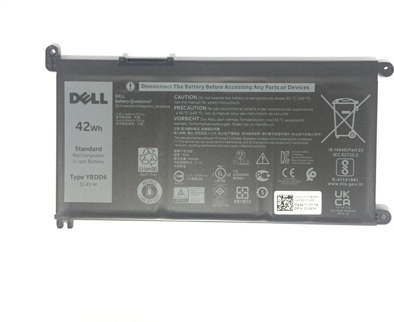 DELL YRDD6 42WH BATTERY FOR LATITUDE 3400, 3480, 3490, 3500, 3580, 3590 SERIES 3 Cell Laptop Battery