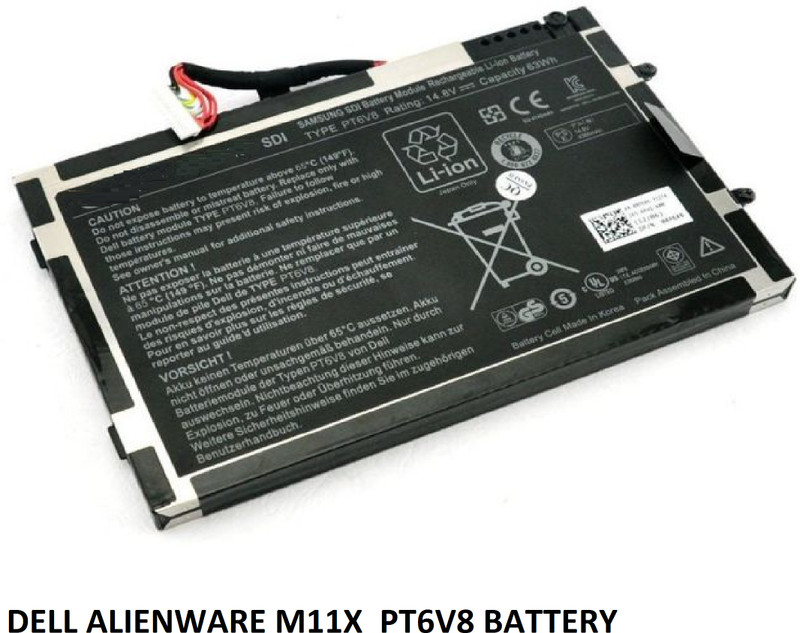 SOLUTIONS-365 COMPATIBLE ALIENWARE M11X PT6V8 BATTERY FOR DELL ALIENWARE M11X / PT6V8 3 Cell Laptop Battery