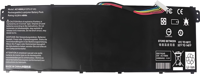SOLUTIONS-365 Compatible AC14B8K battery for acer Aspire V3-111 V3-111P, V5-122 V5-122P, V5-132 V5-132P Laptop Battery 3 Cell Laptop Battery