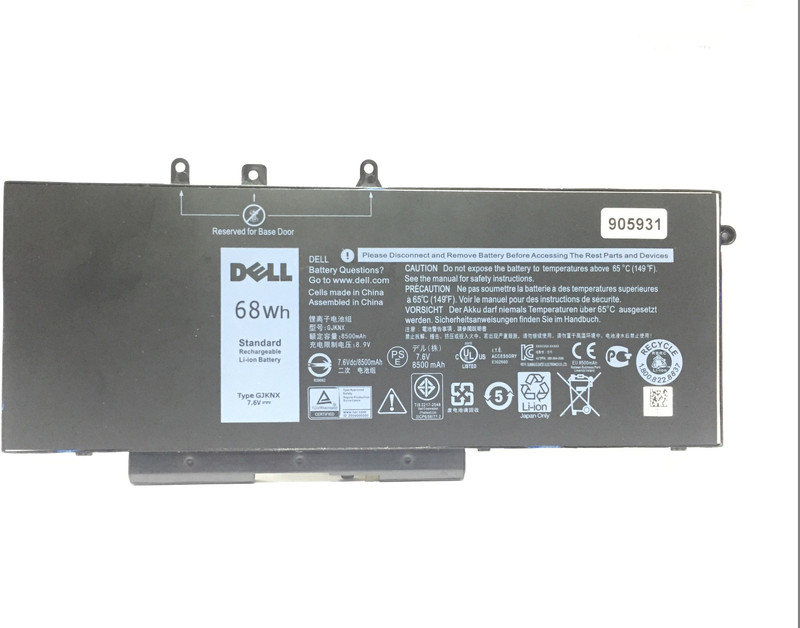 DELL GJKNX Latitude 5480 5280 5580 68Wh 4 Cell Laptop Battery