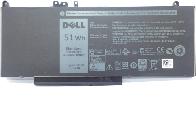 DELL G5M10 for Latitude E5450 E5550 Notebook 15.6" G5M10 8V5GX R9XM9 WYJC2 1KY05-SIKER 4 Cell Laptop Battery