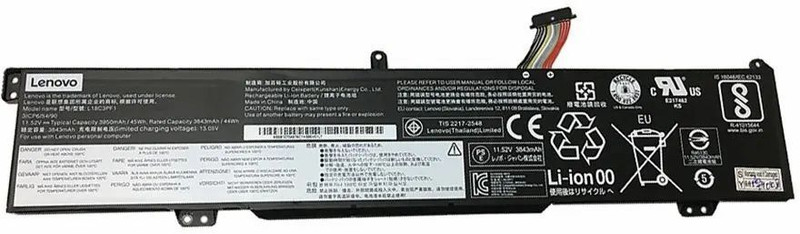 Lenovo L18M3PF1 ,L18C3PF1 LAPTOP BATTERY Capacity: 45Wh / 3950mAh (Original) or 4600mAh (Compatible). Voltage: 11.52V / 11.55V. Battery Type: Premium Lithium-Ion or Lithium-Polymer cells. Compatible with Ideapad L340-15IRH,Ideapad L340-17IRH,Ideapad L340 15 Gaming,L340-17IRH Gaming 	,IdeaPad L340 17