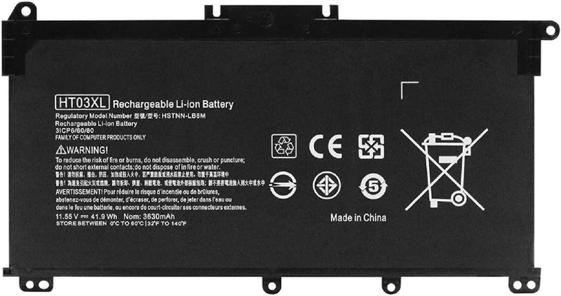 HP HT03XL Laptop Battery Compatible for Pavilion HSTNN-15-da0053wm 3 Cell Laptop Battery