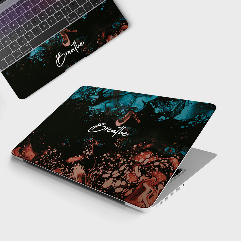 Yuckquee BLACK AESTHETIC FLOWER Full Body Vinyl Laptop Skin 13.3 Vinyl Laptop Skin Compatible for 13.3 inch(Theme: Patterns)