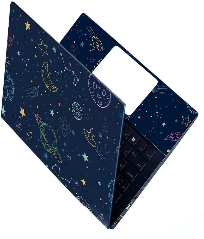 Skinny Laptop Skin Quality Sticker for Laptops Upto 15.6"_Design_S26 Vinyl Reusable Laptop Skin Compatible for 15 inch(Theme: Superheroes)