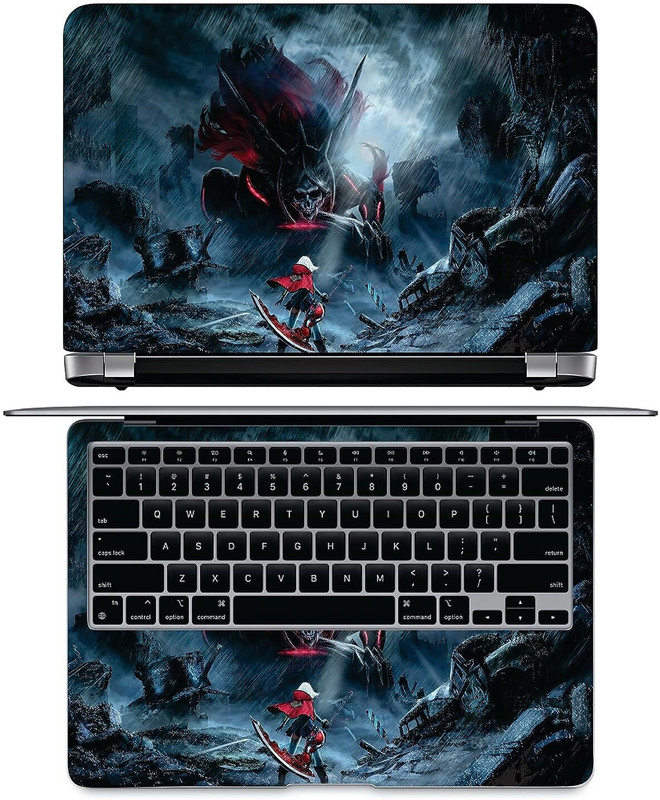 PRINTHUBS Superhero Anime Laptop Skin Decal Sticker Scratch & Bubble Free For Hp Dell D91 Vinyl Laptop Skin Compatible for 15.6 inch(Theme: Comics & Cartoons)