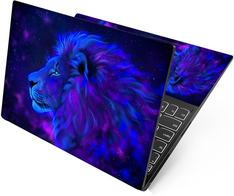 dzazner Full Panel Laptop Skins Compatible with All 15.6 inches Laptop - No Residue, Bubble Free - Removable HD Quality Printed Vinyl/Sticker/Cover for Dell-Lenovo-Acer-HP (Galaxy Lion) Self Adhesive Vinyl Reusable Laptop Skin Compatible for 15.6 inch(Theme: Illustrations)