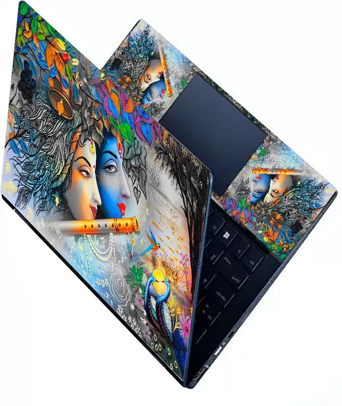 KALARKARI Laptop Skin Raddha_Krishna Prem Premium viny Laptop Skin/Sticker for laptop Vinyl Laptop Skin Compatible for 15.6 inch(Theme: Spiritual)