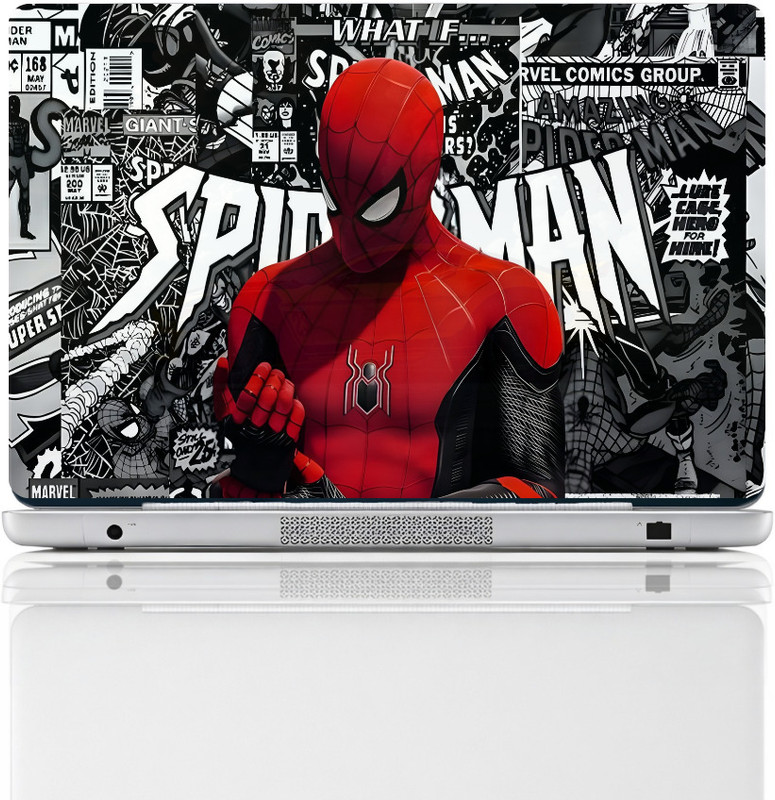 TheDeskCo Marvel Spider-Man Laptop Skin | Laptop Accessories Skin & Stickers Premium Vinyl Sticker Wrap Laptop Skin Compatible for 15.6 inch(Theme: Superheroes)