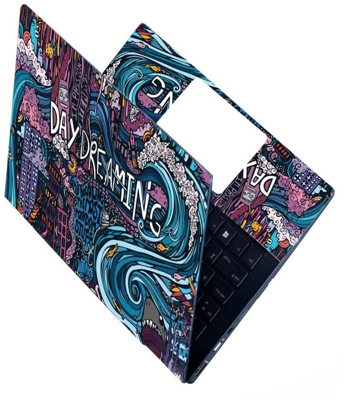 Skinny Full Laptops Skin Bubble-Free HD Quality Sticker FBD_32-Radha Kirshan Printing Vinyl Reusable Laptop Skin Compatible for 15.6 inch(Theme: Nature)