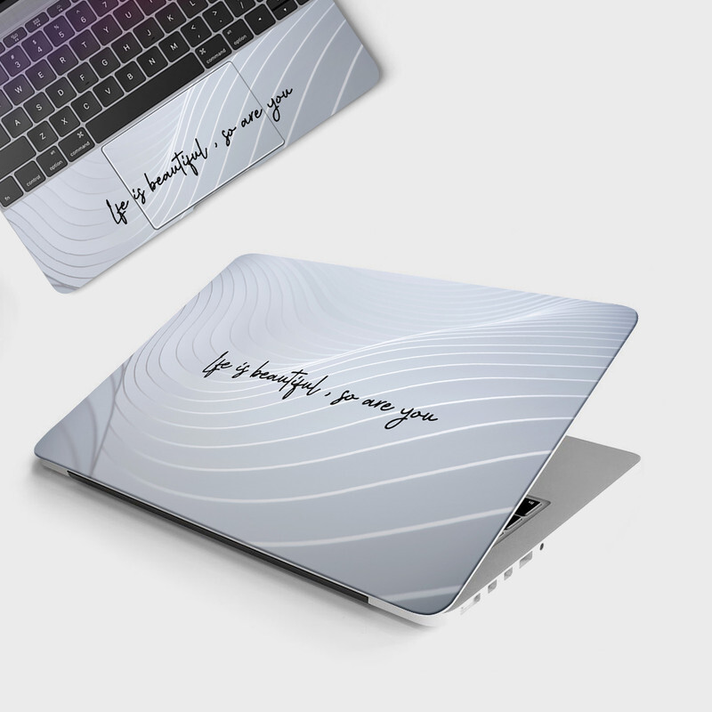 Yuckquee LIFE IS BEAUTIFUL SO ARE YOU Full Body Vinyl Laptop Skin 17.3 Vinyl Laptop Skin Compatible for 17.3 inch(Theme: NA)